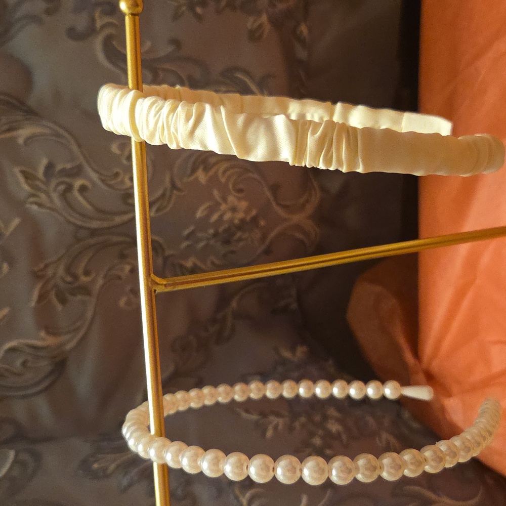 Chic Pearl and Satin Headband Set